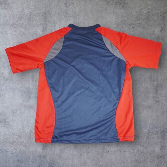 St. Louis Cardinals Performance Polo Shirt XL Blue Red Half Zip Raglan Athletic - Picture 2 of 7